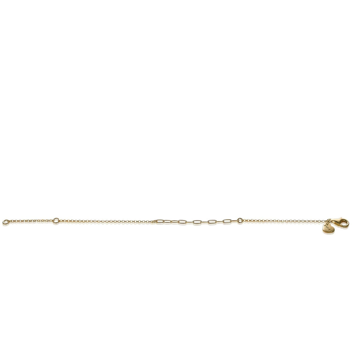 Zinzi zilveren armband in 14K geel verguld met 'paperclip' schakel 2,3mm breed ZIA1989G, exclusief en kwalitatief hoogwaardig. Ontdek nu!