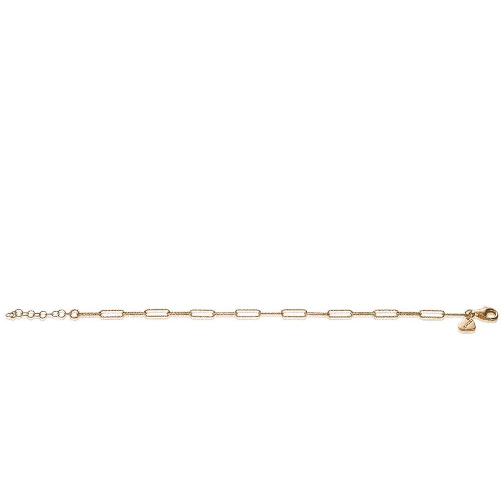 Zinzi zilveren armband in 14K geel verguld met trendy paperclip schakels van 3,4mm breed ZIA1992G, exclusief en kwalitatief hoogwaardig. Ontdek nu!