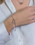 Zinzi zilveren armband bicolor schakel met twee ringen verbonden 18-21cm ZIA2102, exclusief en kwalitatief hoogwaardig. Ontdek nu!
