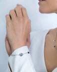 Zinzi zilveren fantasie armband met witte, grijze en zwarte kleurstenen ZIA2109, exclusief en kwalitatief hoogwaardig. Ontdek nu!