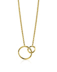 Zinzi zilveren collier geel verguld ronde vormen 42-45cm ZIC1278G, exclusief en kwalitatief hoogwaardig. Ontdek nu!