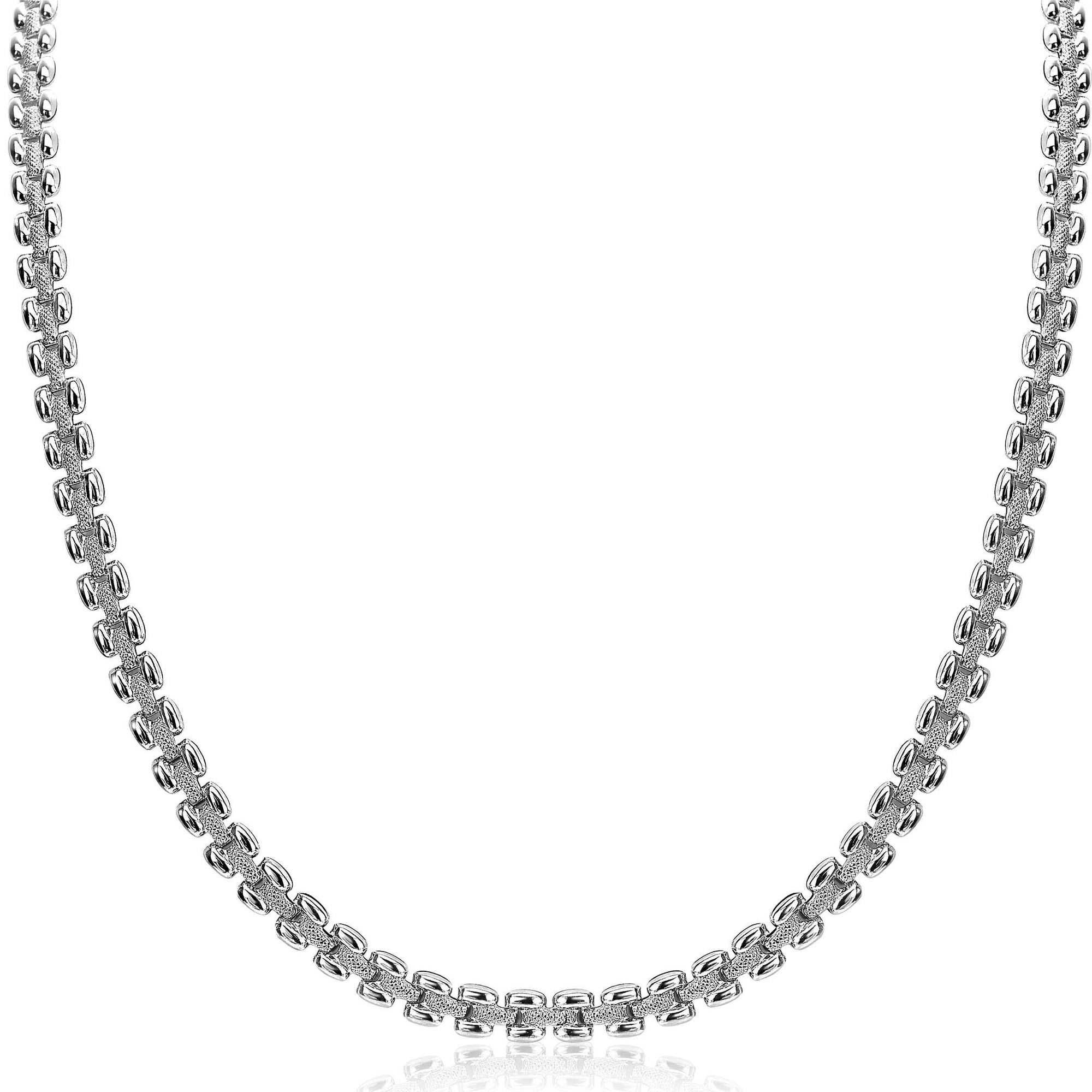 Zinzi zilveren luxe collier 43cm met rolex-style schakels 5mm ZIC1997, exclusief en kwalitatief hoogwaardig. Ontdek nu!