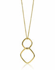 Zinzi zilveren collier 60 cm in 14K geel verguld grote vierkante hangers ZIC2096G, exclusief en kwalitatief hoogwaardig. Ontdek nu!