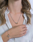 Zinzi zilveren collier bicolor schakel met twee ringen verbonden 46-49cm ZIC2102, exclusief en kwalitatief hoogwaardig. Ontdek nu!