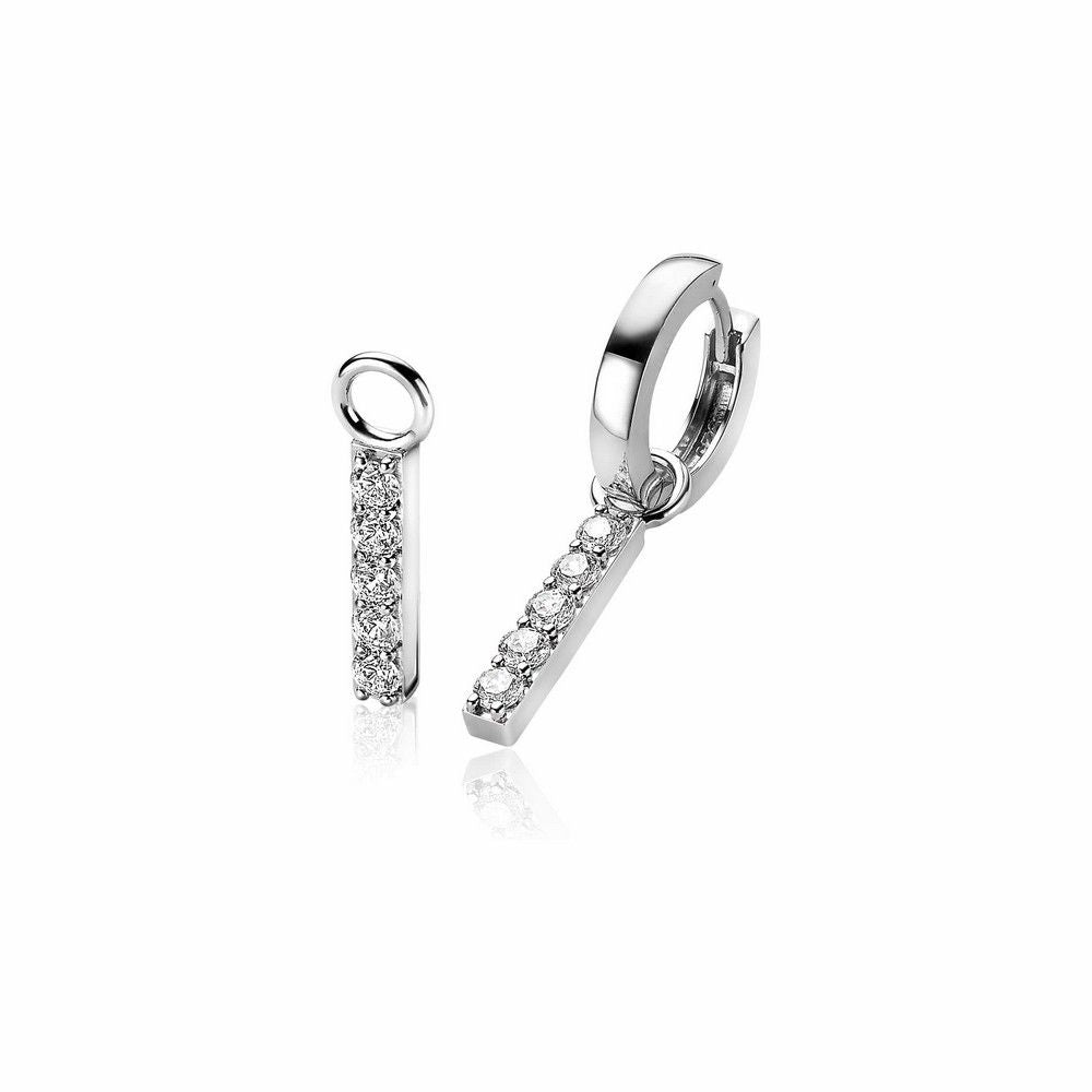 Zinzi zilveren oorbedels 21,5 mm staafje zirkonia ZICH2142, exclusief en kwalitatief hoogwaardig. Ontdek nu!
