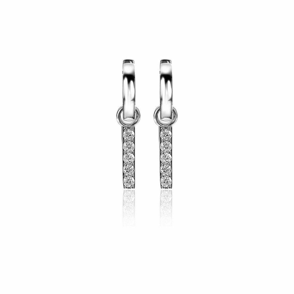 Zinzi zilveren oorbedels 21,5 mm staafje zirkonia ZICH2142, exclusief en kwalitatief hoogwaardig. Ontdek nu!