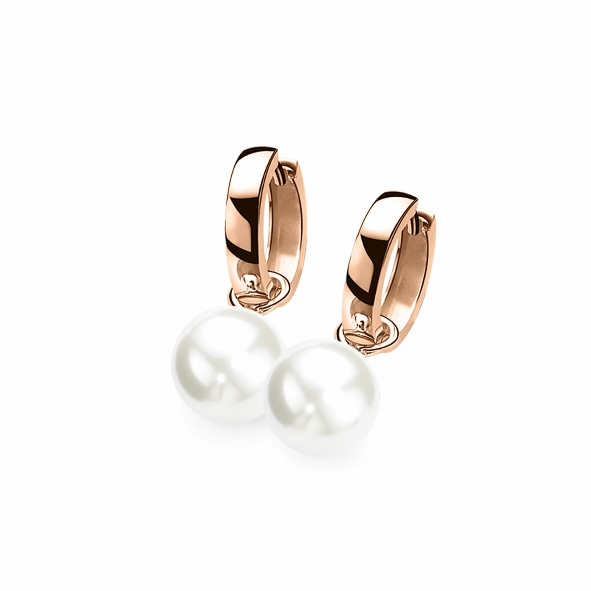 Zinzi zilveren oorbedels roseverguld parel wit ZICH266WR, exclusief en kwalitatief hoogwaardig. Ontdek nu!