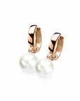 Zinzi zilveren oorbedels roseverguld parel wit ZICH266WR, exclusief en kwalitatief hoogwaardig. Ontdek nu!