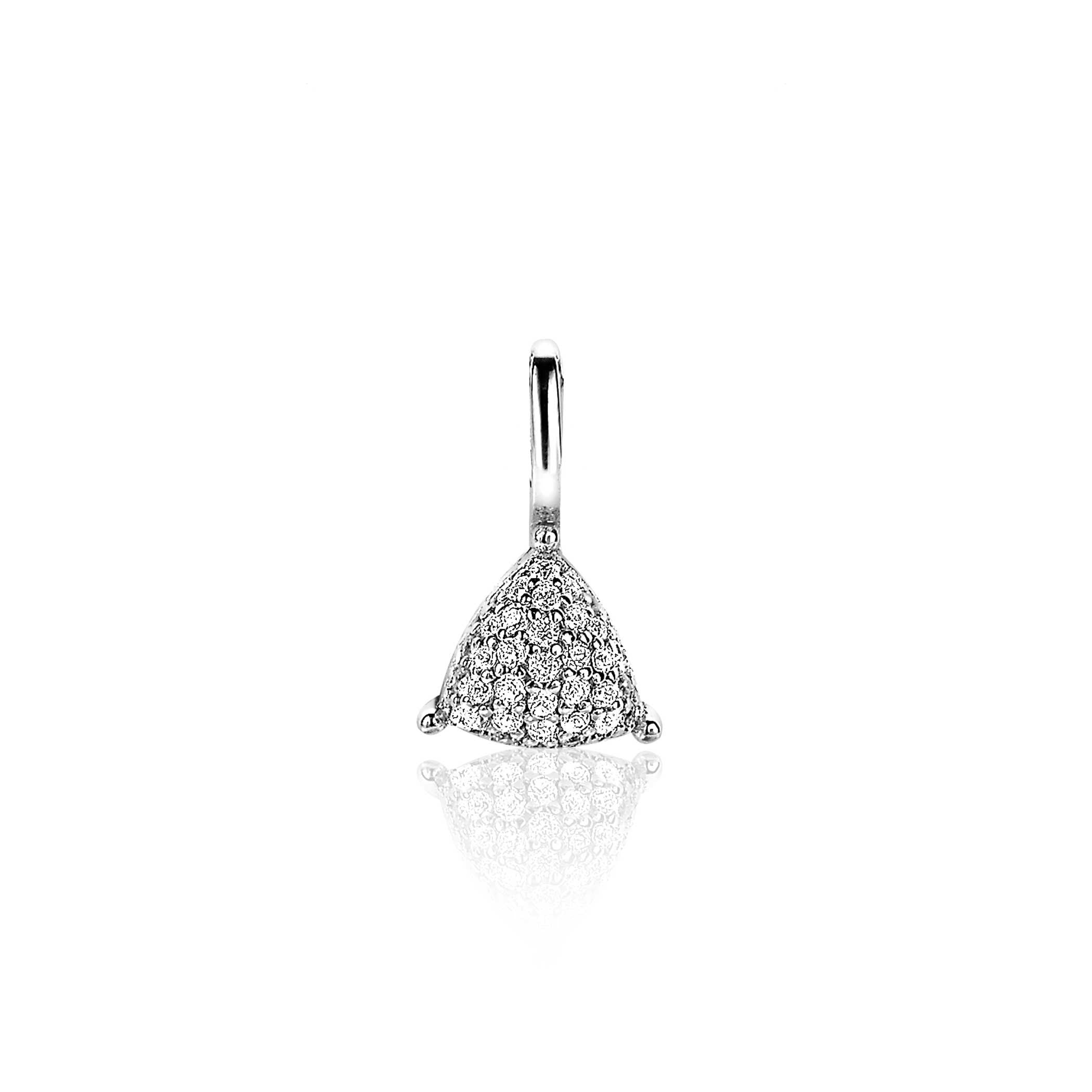 ZINZI Zilveren Hanger met Witte Zirkonia - ZIH2075