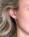 Zinzi zilveren oorknoppen 14K geel verguld met ketting rond wit ZIO1773Y, exclusief en kwalitatief hoogwaardig. Ontdek nu!