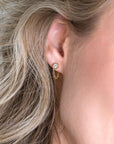 Zinzi zilveren oorknoppen 14K geel verguld met ketting rond wit ZIO1773Y, exclusief en kwalitatief hoogwaardig. Ontdek nu!