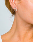 Zinzi zilveren oorknoppen 2 open rondjes verbonden wit ZIO1782, exclusief en kwalitatief hoogwaardig. Ontdek nu!