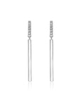 Zinzi zilveren oorhangers staafjes wit 35mm ZIO1832, exclusief en kwalitatief hoogwaardig. Ontdek nu!