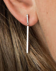 Zinzi zilveren oorhangers staafjes wit 35mm ZIO1832, exclusief en kwalitatief hoogwaardig. Ontdek nu!