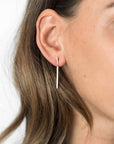 Zinzi zilveren oorhangers staafjes wit 35mm ZIO1832, exclusief en kwalitatief hoogwaardig. Ontdek nu!