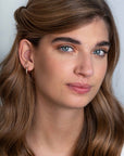 Zinzi zilveren luxe oorringen 14K rose verguld 17 x 3mm wit ZIO186D, exclusief en kwalitatief hoogwaardig. Ontdek nu!