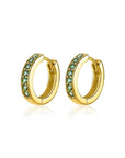 Zinzi zilveren oorringen geelverguld 15 x 3mm groen ZIO191GG, exclusief en kwalitatief hoogwaardig. Ontdek nu!