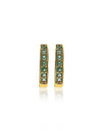 Zinzi zilveren oorringen geelverguld 15 x 3mm groen ZIO191GG, exclusief en kwalitatief hoogwaardig. Ontdek nu!