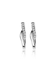 Zinzi zilveren oorringen 16x3mm crossover witte zirkonia's ZIO1971, exclusief en kwalitatief hoogwaardig. Ontdek nu!