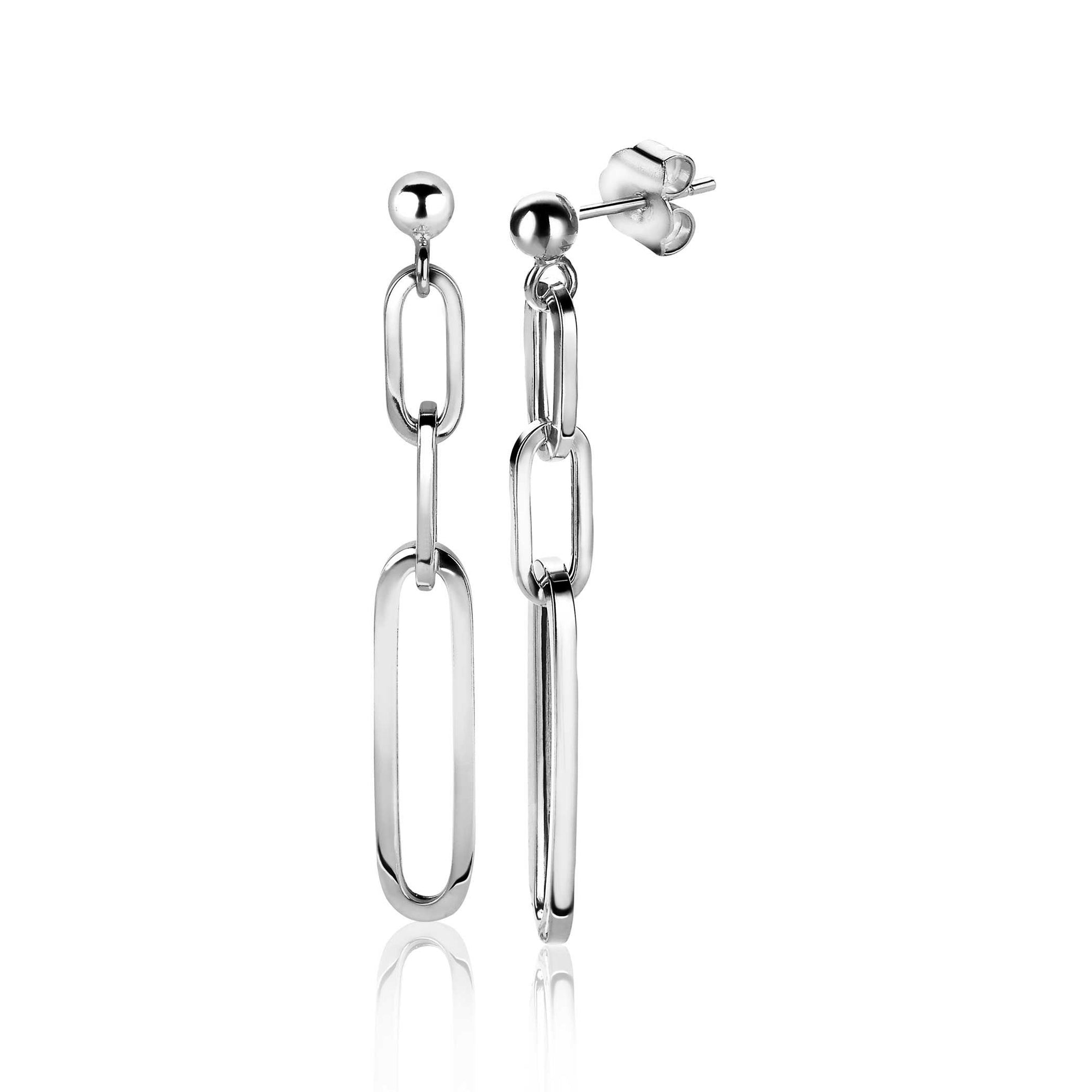 Zinzi zilveren oorhangers 45mm met ovale closed for ever schakels ZIO1990, exclusief en kwalitatief hoogwaardig. Ontdek nu!