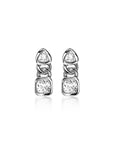 Zinzi zilveren oorknoppen 13mm vierkant driehoek met witte Zirkonia's ZIO2010, exclusief en kwalitatief hoogwaardig. Ontdek nu!