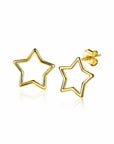 Zinzi zilveren oorknoppen 14K geelverguld open ster 8mm ZIO2092G, exclusief en kwalitatief hoogwaardig. Ontdek nu!