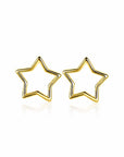 Zinzi zilveren oorknoppen 14K geelverguld open ster 8mm ZIO2092G, exclusief en kwalitatief hoogwaardig. Ontdek nu!