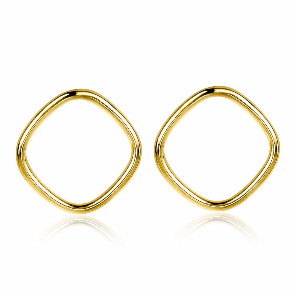 Zinzi zilveren oorstekers geelverguld vierkant open 22mm ZIO2094G, exclusief en kwalitatief hoogwaardig. Ontdek nu!