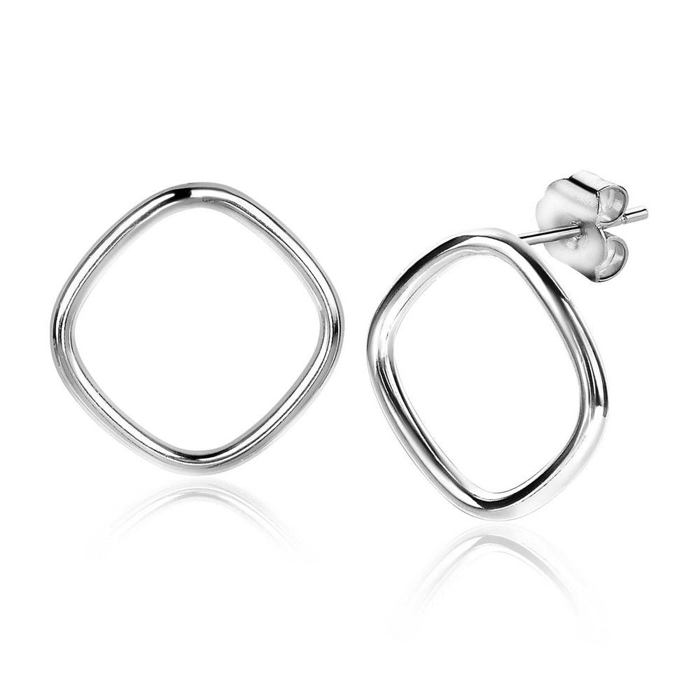 Zinzi zilveren oorstekers vierkant open 22mm ZIO2094, exclusief en kwalitatief hoogwaardig. Ontdek nu!