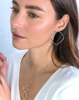 Zinzi zilveren trendy oorstekers 44mm vierkant open ZIO2095, exclusief en kwalitatief hoogwaardig. Ontdek nu!