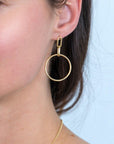 Zinzi zilveren oorhangers 14K geel verguld 45mm ronde cirkel 28mm ZIO2163G, exclusief en kwalitatief hoogwaardig. Ontdek nu!