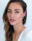 Zinzi zilveren oorhangers 14K geel verguld 45mm ronde cirkel 28mm ZIO2163G, exclusief en kwalitatief hoogwaardig. Ontdek nu!