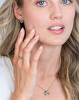 Zinzi zilveren oorknoppen 14K geel verguld 10mm bezet regenboog ZIO2172, exclusief en kwalitatief hoogwaardig. Ontdek nu!