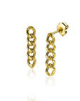 Zinzi zilveren oorhangers 14K geel verguld 20mm gourmet schakels ZIO2185G, exclusief en kwalitatief hoogwaardig. Ontdek nu!