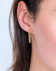 Zinzi zilveren oorhangers 14K geel verguld 20mm gourmet schakels ZIO2185G, exclusief en kwalitatief hoogwaardig. Ontdek nu!