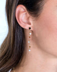 Zinzi zilveren oorhangers 50mm 14K geel verguld ronde plaatjes en witte parels ZIO2186G, exclusief en kwalitatief hoogwaardig. Ontdek nu!