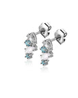 Zinzi zilveren fantasie oorknoppen 13mm lichtblauw en wit ZIO2189, exclusief en kwalitatief hoogwaardig. Ontdek nu!