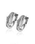 Zinzi zilveren cross-over oorringen 19x6mm witte zirkonia ZIO2190, exclusief en kwalitatief hoogwaardig. Ontdek nu!