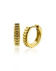 Zinzi zilveren luxe oorringen extra 14K geel verguld geribbeld 16mm ZIO2245, exclusief en kwalitatief hoogwaardig. Ontdek nu!