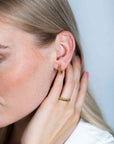 Zinzi zilveren luxe oorringen extra 14K geel verguld geribbeld 16mm ZIO2245, exclusief en kwalitatief hoogwaardig. Ontdek nu!