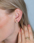 Zinzi zilveren oorstekers extra 14K geel verguld ovaal witte zirkonia's 13mm ZIO2248, exclusief en kwalitatief hoogwaardig. Ontdek nu!