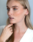 Zinzi zilveren multi-look oorstekers extra 14K geel verguld twee banen met witte zirkonia's 15mm ZIO2254, exclusief en kwalitatief hoogwaardig. Ontdek nu!