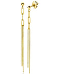 Zinzi zilveren oorstekers extra 14K geel verguld dubbele ketting en paperclip schakel 85mm ZIO2262G, exclusief en kwalitatief hoogwaardig. Ontdek nu!