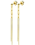 Zinzi zilveren oorstekers extra 14K geel verguld dubbele ketting en paperclip schakel 85mm ZIO2262G, exclusief en kwalitatief hoogwaardig. Ontdek nu!