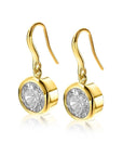 Zinzi zilveren oorhangers geelverguld witte zirkonia 11mm ZIO2, exclusief en kwalitatief hoogwaardig. Ontdek nu!