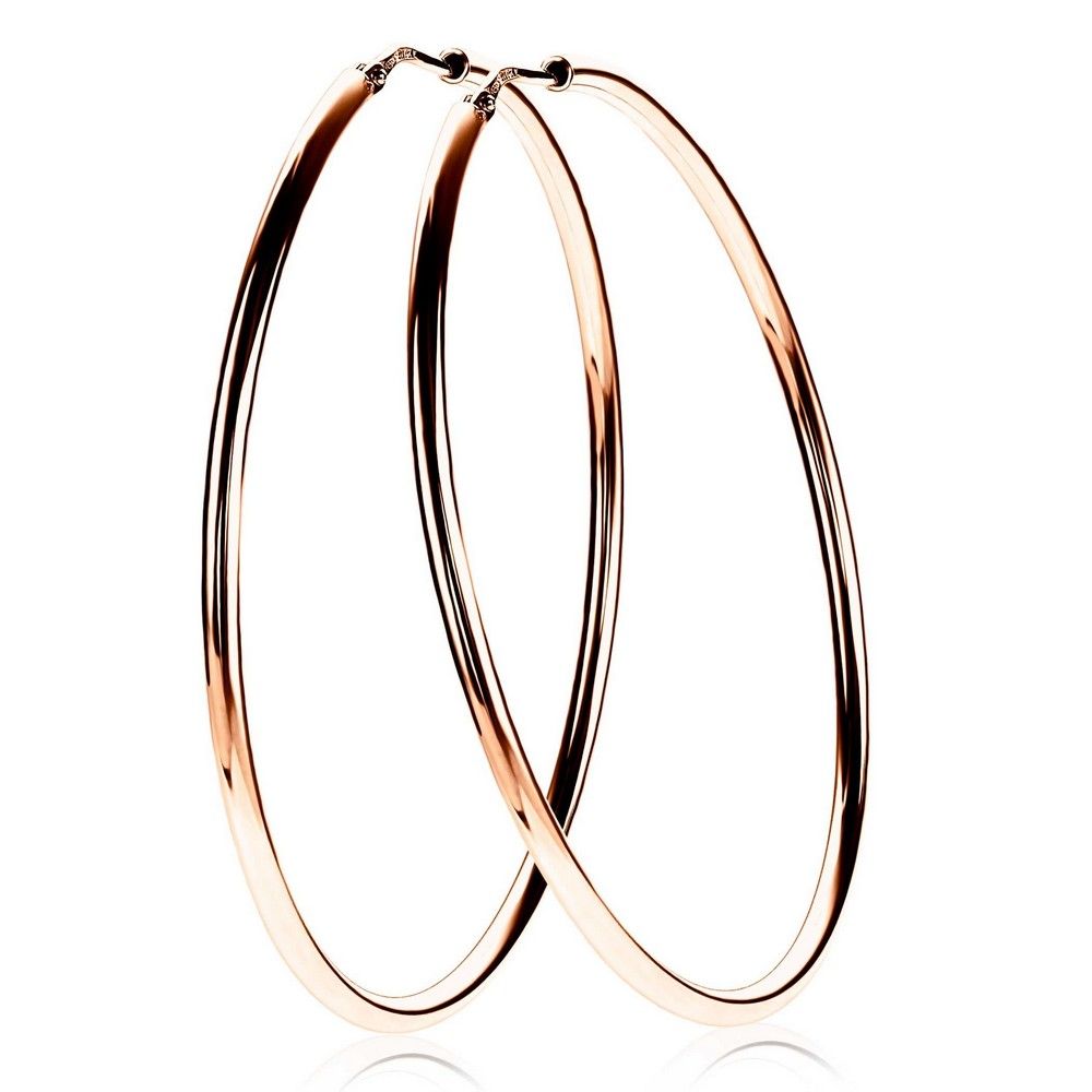 Zinzi zilveren oorringen 55x2mm rose verguld ZIO437R, exclusief en kwalitatief hoogwaardig. Ontdek nu!