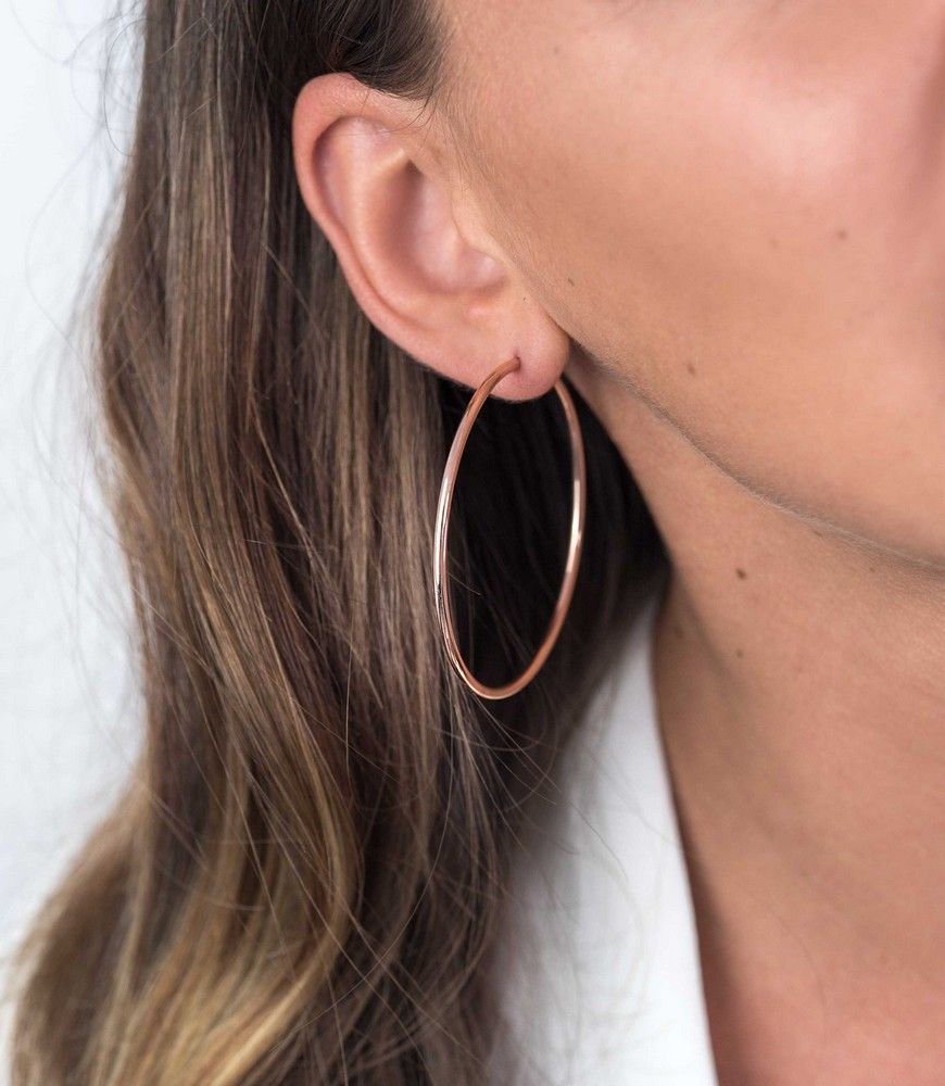Zinzi zilveren oorringen 55x2mm rose verguld ZIO437R, exclusief en kwalitatief hoogwaardig. Ontdek nu!