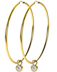 Zinzi zilveren oorringen 14K geel verguld glad 65x2mm rond ZIO438G, exclusief en kwalitatief hoogwaardig. Ontdek nu!