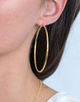 Zinzi zilveren oorringen 14K geel verguld glad 65x2mm rond ZIO438G, exclusief en kwalitatief hoogwaardig. Ontdek nu!
