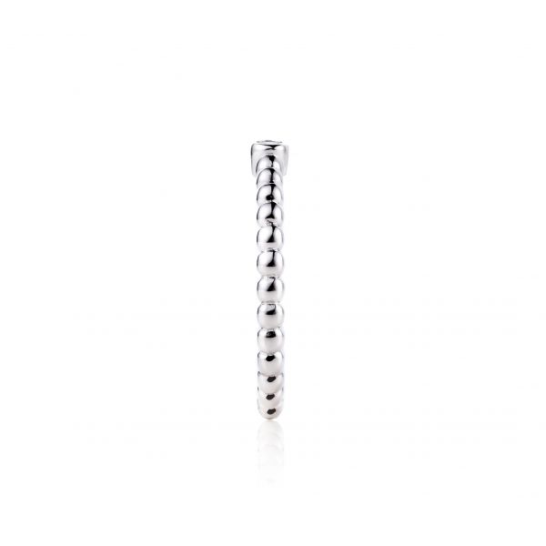 ZINZI zilveren aanschuifring bol wit 3mm ZIR1672